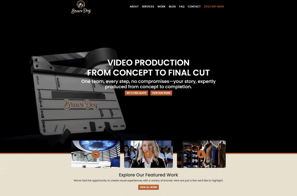 home page screenshot